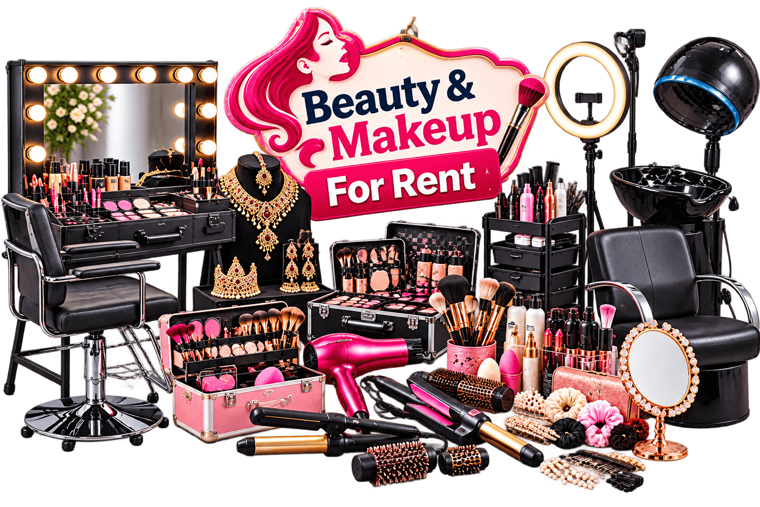 Rent Professional Bridal Makeup Kits, Hair Styling Equipment and Salon Tools